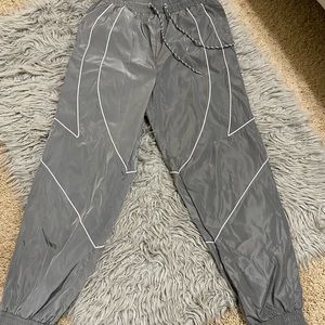 gray/silver semi reflective pants✨    NEVER WORN✨